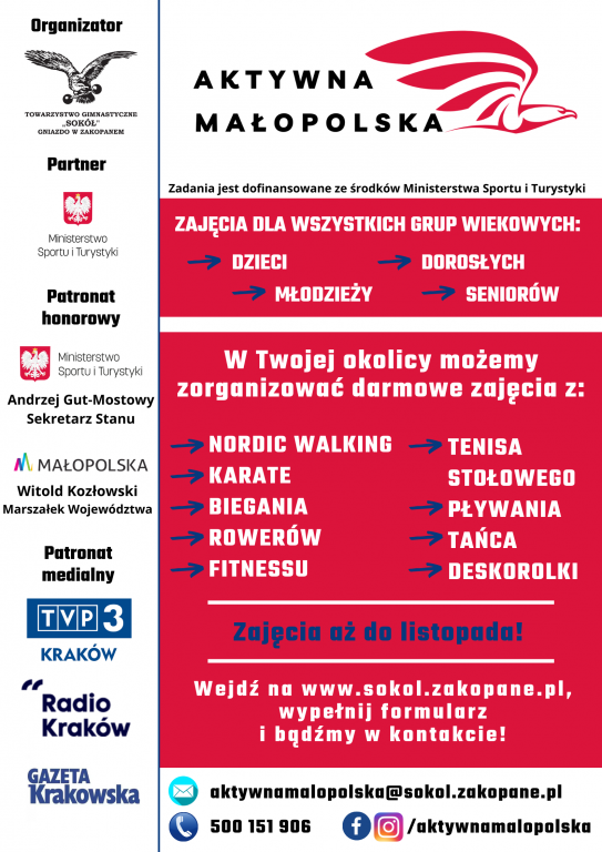 Grafika promocyjna "Aktywna Małopolska".