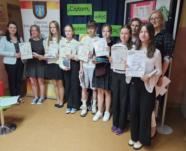 Laureaci Gminnego Konkursu Czytelniczo - Literackiego "Czytam, więc jestem i marzę"