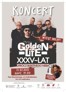 Plakat promujący koncert zespołu Golden Life