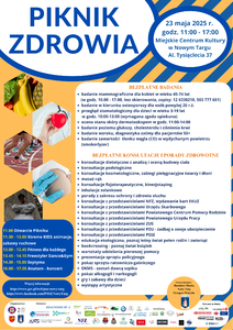 Plakat Piknik Zdrowia