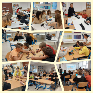 Druga mobilność uczniów ze Szlembarku w ramach programu Erasmus+ kolaż zdjęć z warsztatów