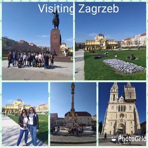 kolaż zdjęć z Zagrzebia