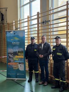 Zawody Strażackie - Wójt z prganizatorami