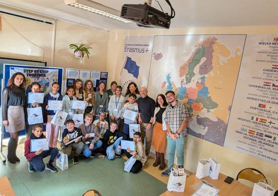 Wizyta uczniów z Hiszpanii w Szkole Podstawowej w Szlembarku