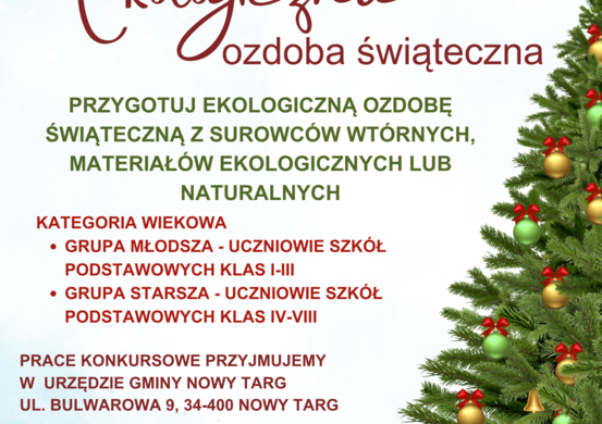 Konkurs plastyczny - Ekologiczna Ozdoba Świąteczna
