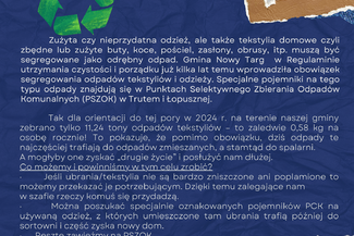 Nowy obowiązek segregacji odzieży i tekstyliów od 01.01.2025 r.