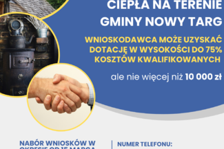 Dofinansowanie do wymiany źródeł ciepła na terenie Gminy Nowy Targ