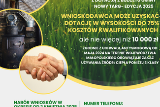 Dofinansowanie do wymiany źródeł ciepła na terenie Gminy Nowy Targ
