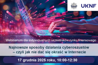Zaproszenie na webinarium CEDUR „Najnowsze sposoby działania cyberoszustów – czyli jak nie dać się okraść w Internecie"