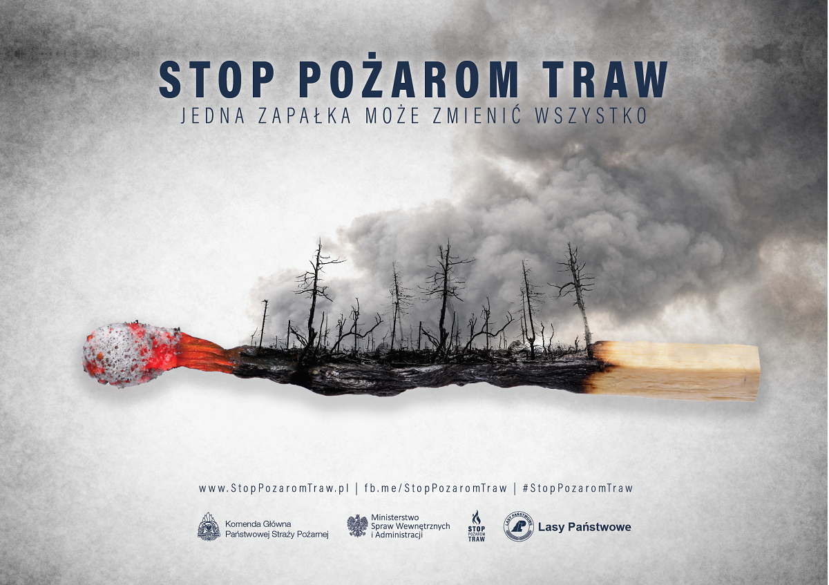 stop pożarom traw grafika promocyjna