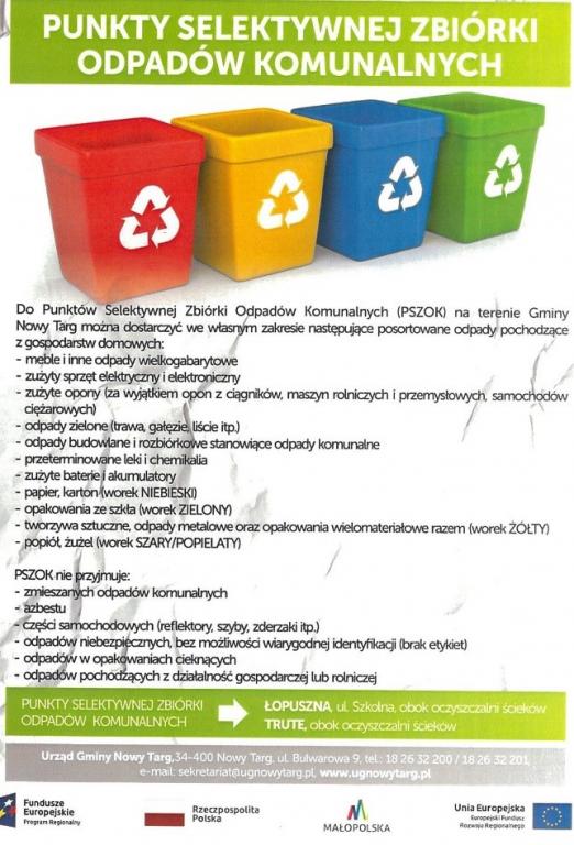 Utworzenie punktu selektywnej zbiórki odpadów komunalnych „PSZOK