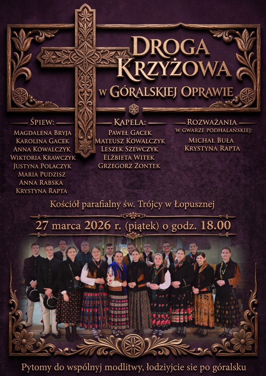 Plakat Droga Krzyżowa w Góralskiej Oprawie