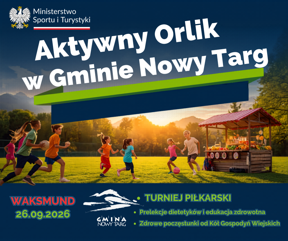 Plakat Aktywny Orlik Gmina Nowy Targ