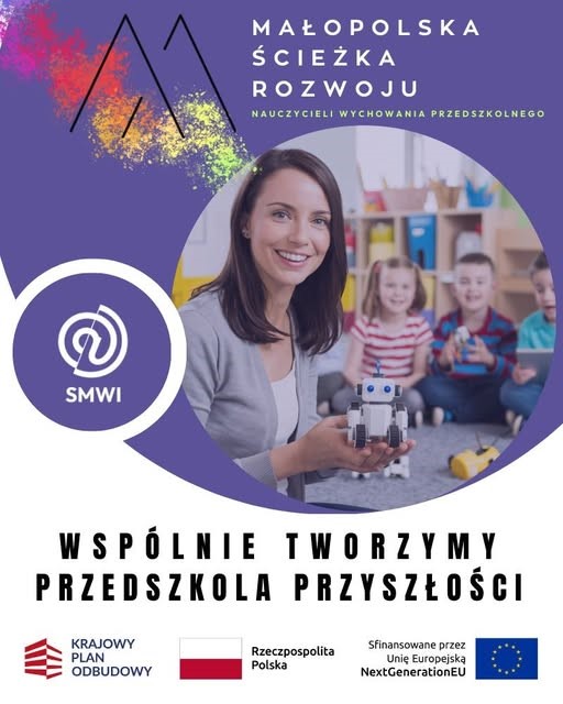 plakat Projekt Małopolska Ścieżka Rozwoju Nauczycieli Wychowania Przedszkolnego