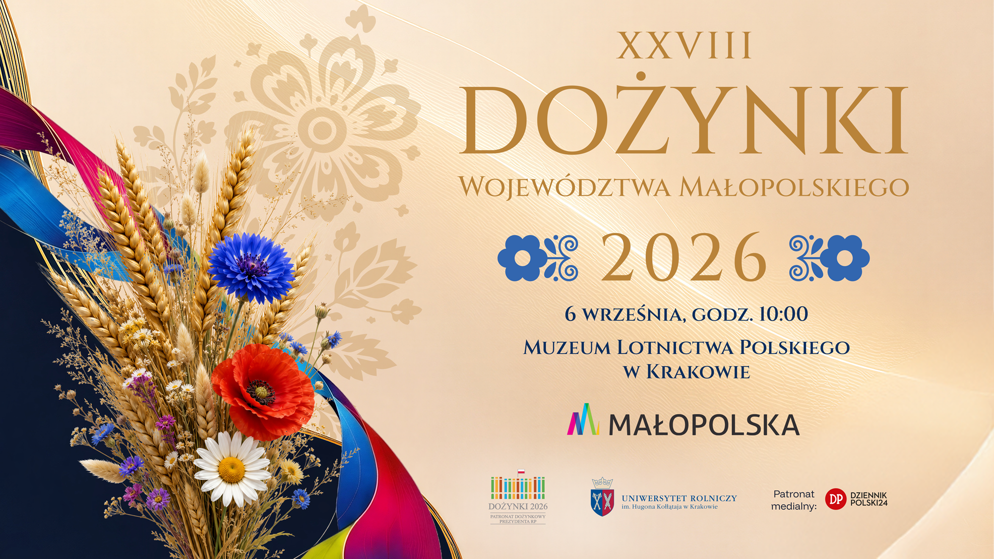 Plakat promujący Dożynki Województwa Małopolskiego