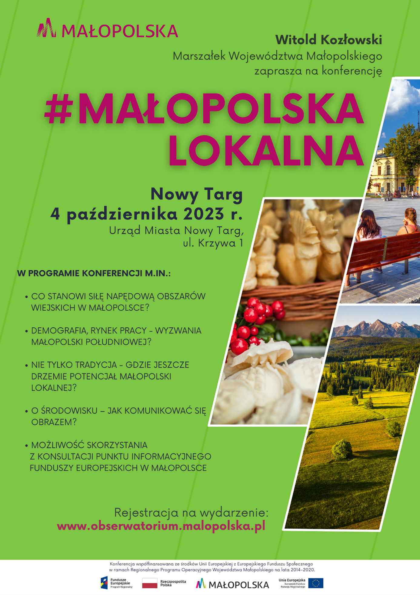 plakat #Małopolska lokalna w Nowym Targu
