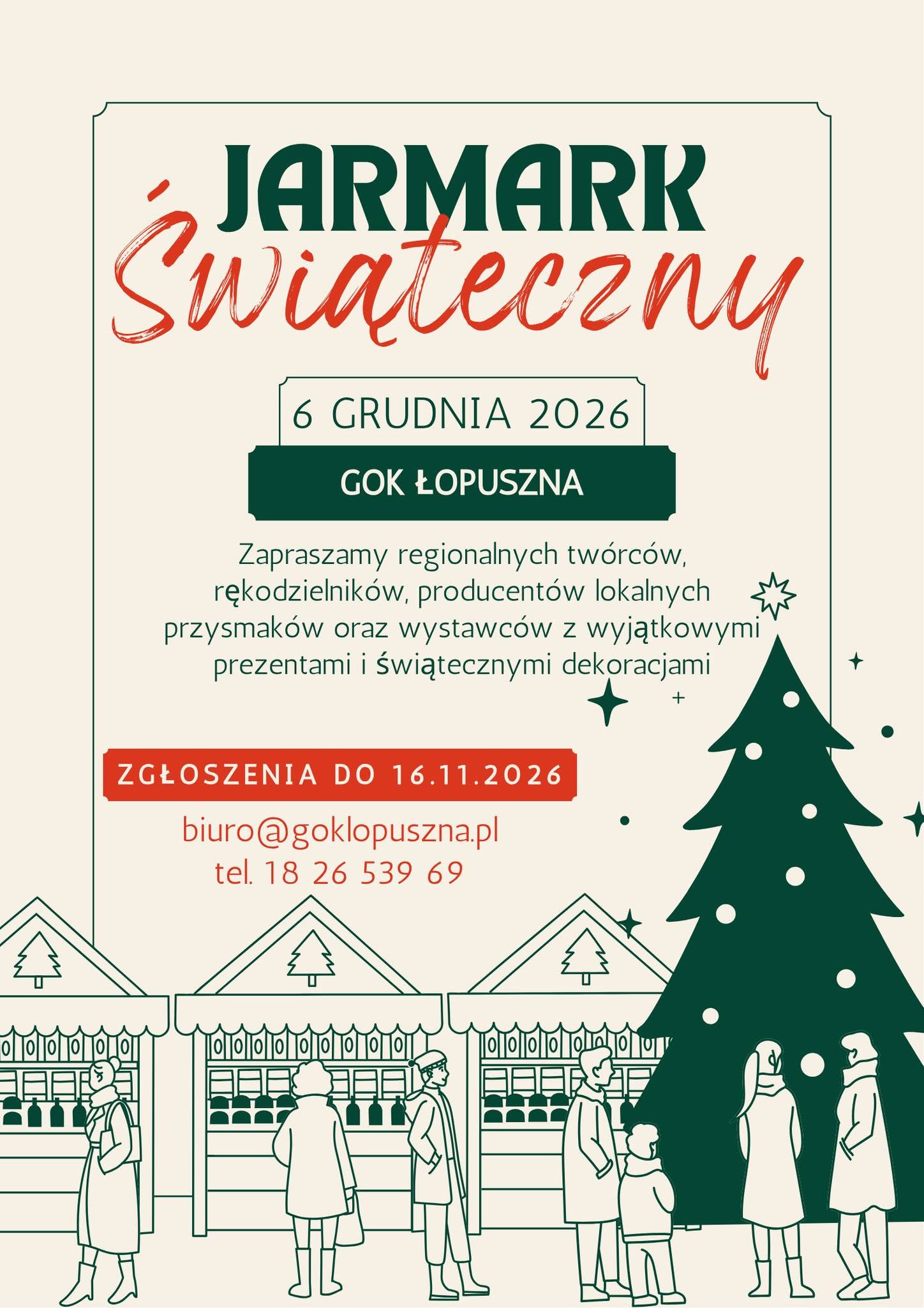 Zaproszenie wystawców na jarmark świąteczny