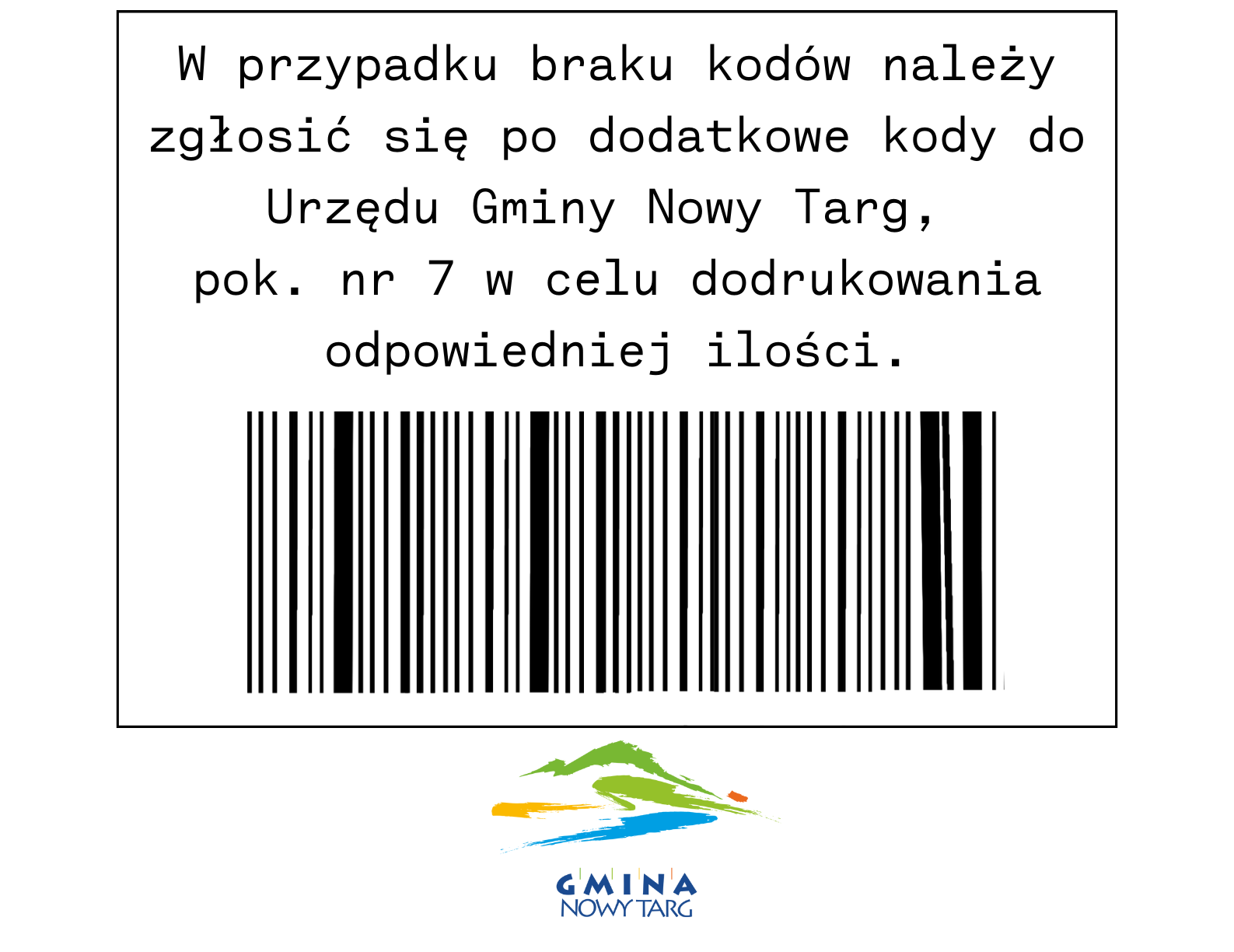 Uwaga, od 1 czerwca 2025r obowiązek naklejania kodów kreskowych na każdy worek