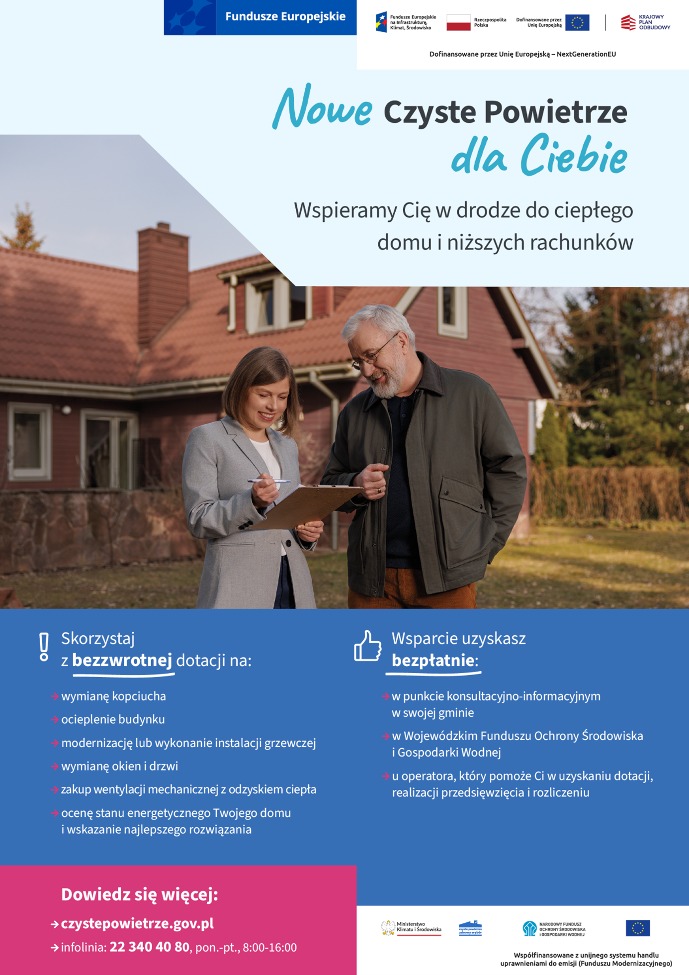 Plakat Nowa odsłona programu Czyste Powietrze