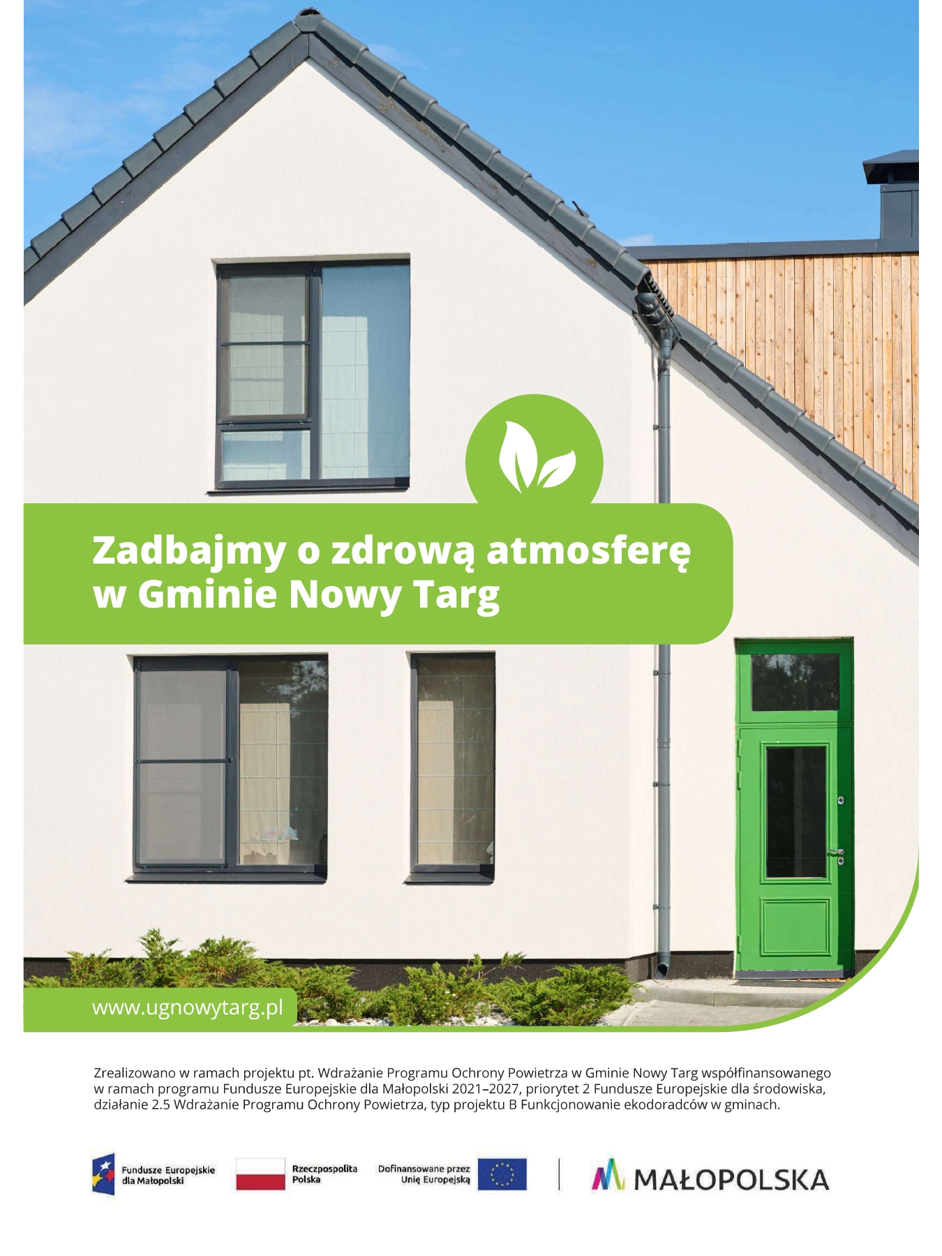 plakat Zadbajmy o zdrową atmosferę w Gminie Nowy Targ