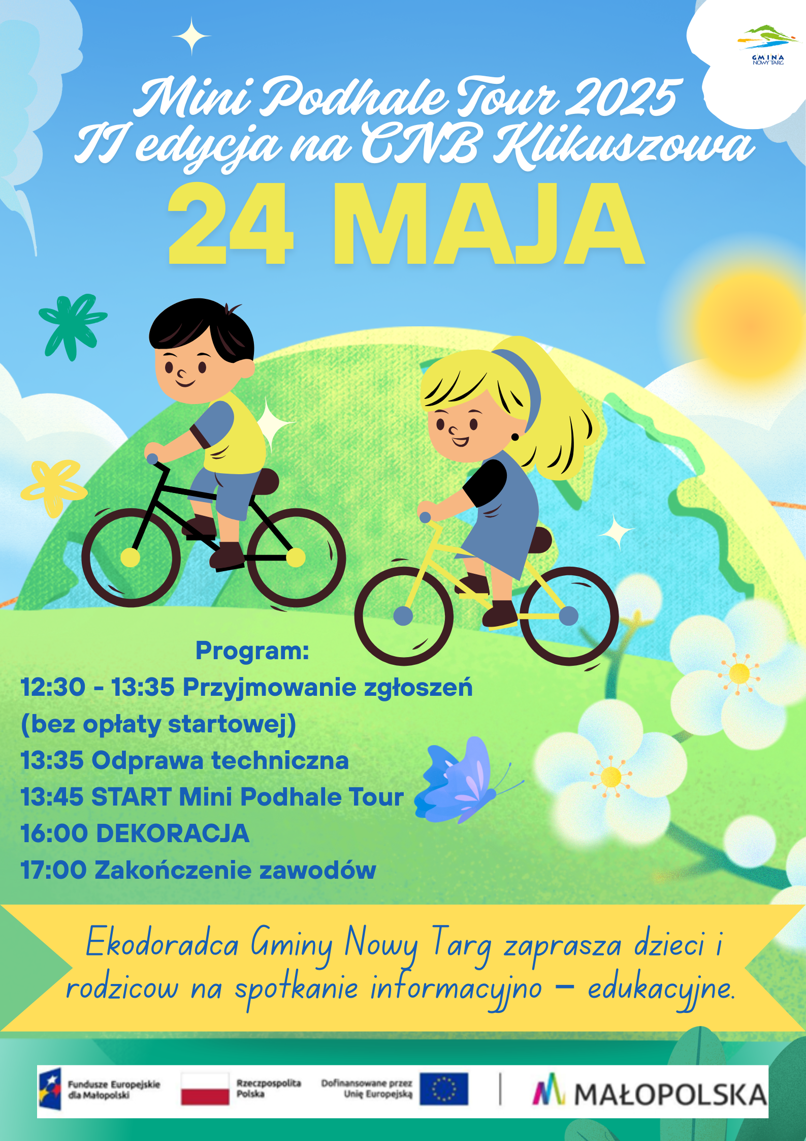 Plakat Mini Podhale Tour 2025 II edycja z Ekodoradcą na CNB Klikuszowa