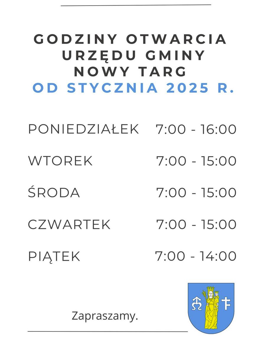 nowe godziny otwarcia